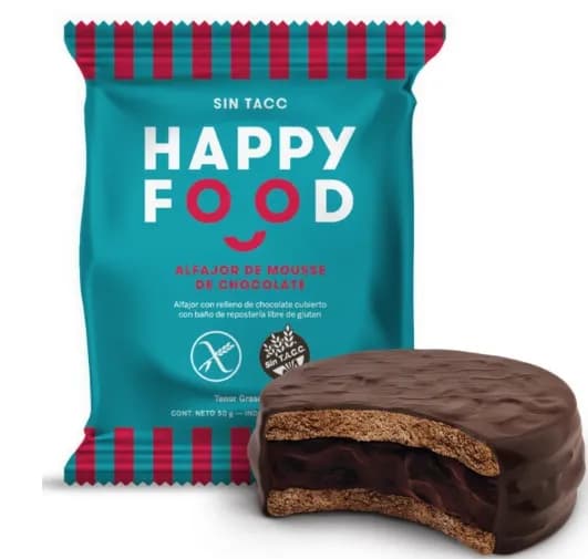 Alfajor de mousse choco negro happy food
