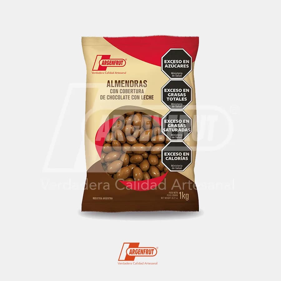 Almendras con chocolate leche argenfrut