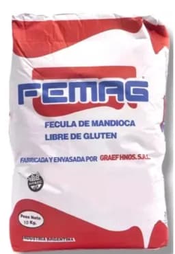 Fecula de mandioca sin gluten femag