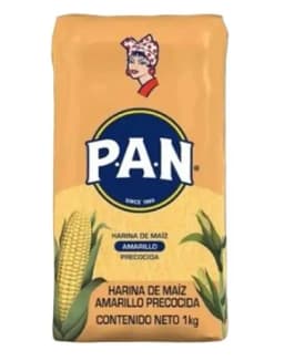 Harina de maiz amarilla para arepas Pan
