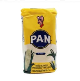 Harina de maiz blanca para arepas Pan
