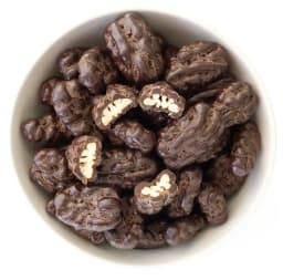 Nuez pecan con chocolate negro