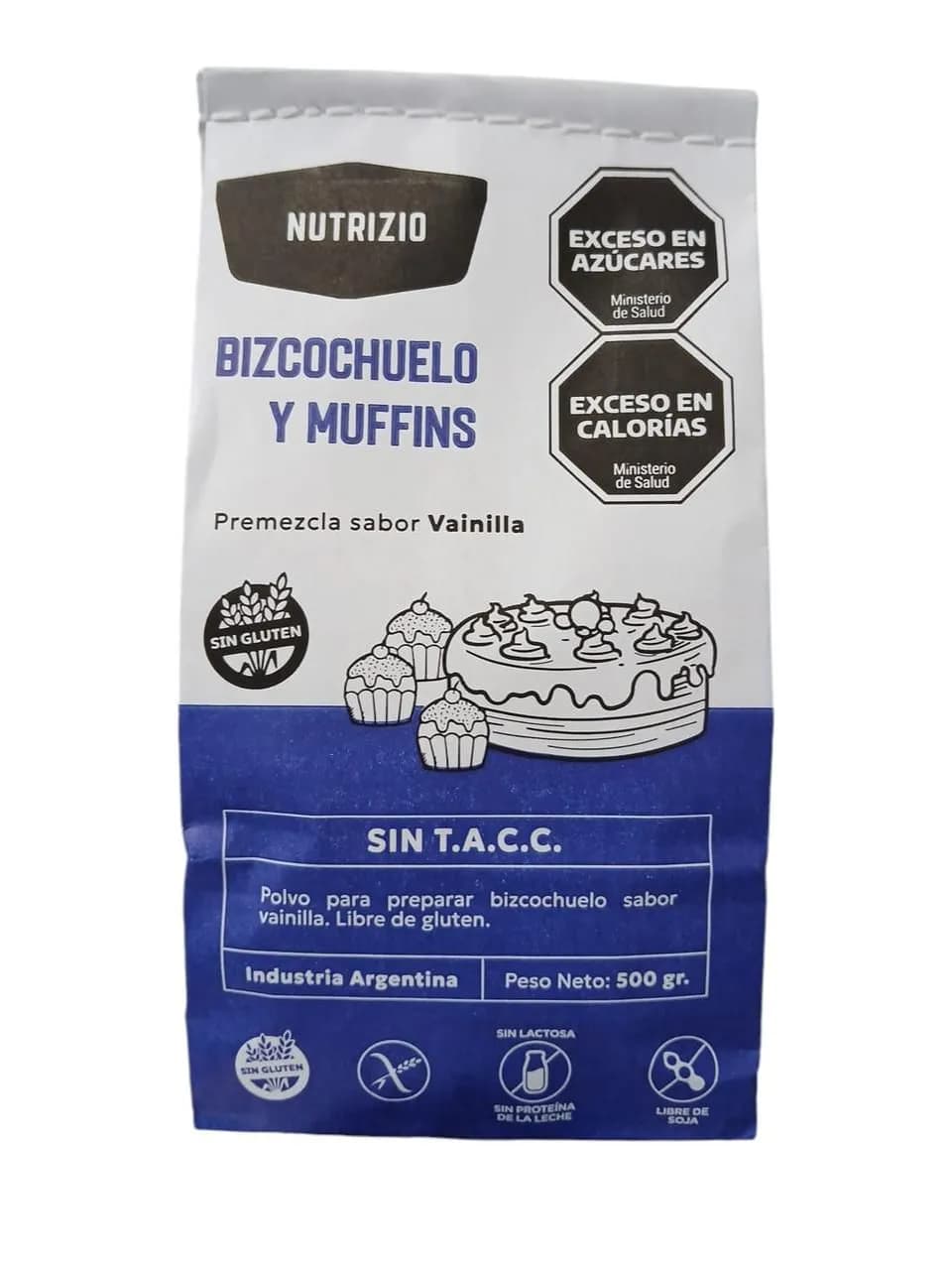 Premezcla bizcochuelo sin tacc Nutrizio