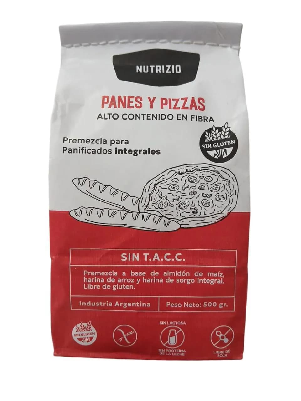 Premezcla Pan y pizza sin tacc Nutrizio