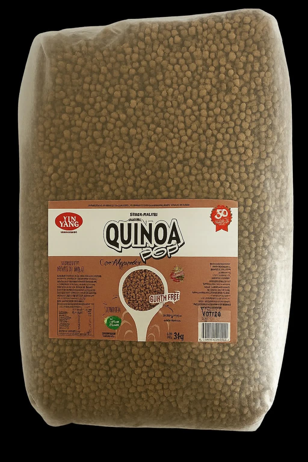 Quinoa pop algarroba yin yang Argentina