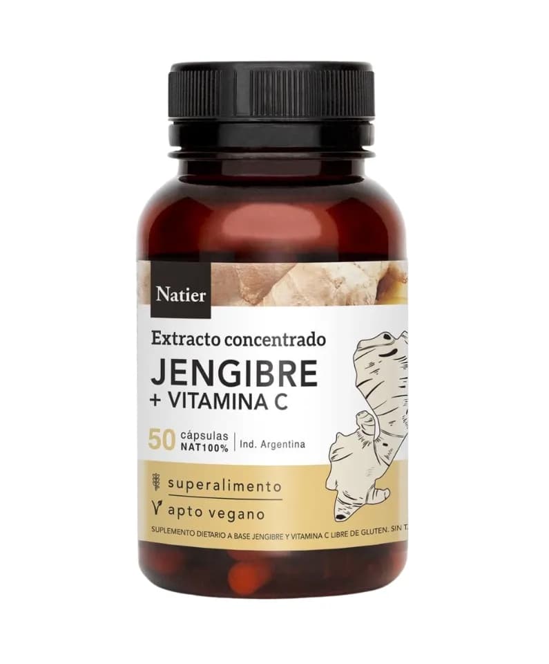 Jengibre con vit c cápsulas Natier