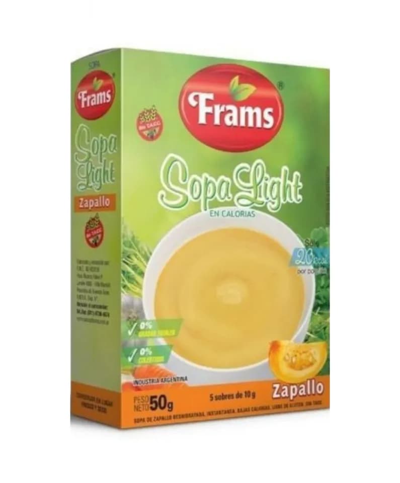 Sopa light Frams zapallo sin tacc