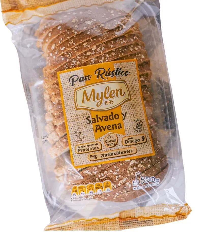 Pan rustico salvado y avena Mylen