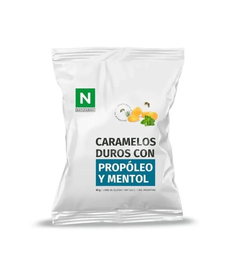 Caramelos propoleo y mentol natufarm