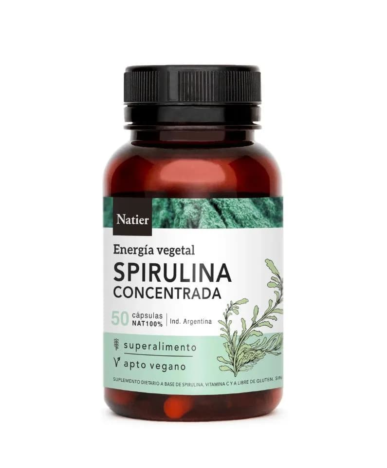 Spirulina concentrada 50 cápsulas Natier