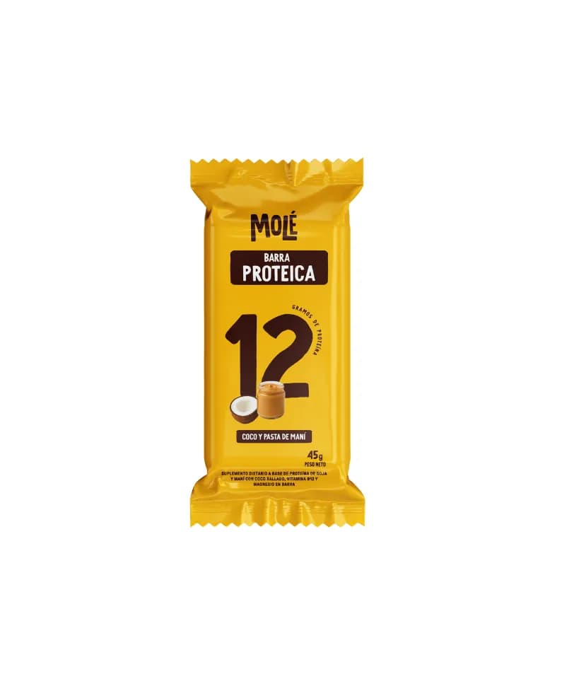 Barra de cereal mole proteica