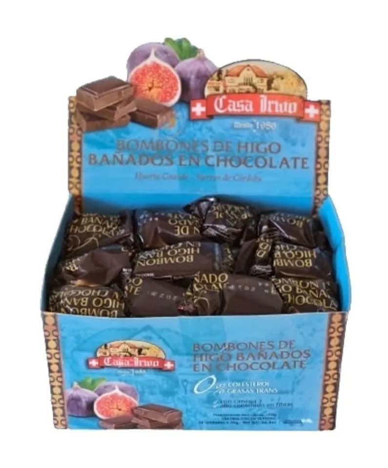 Bocaditos de higo con chocolate uni