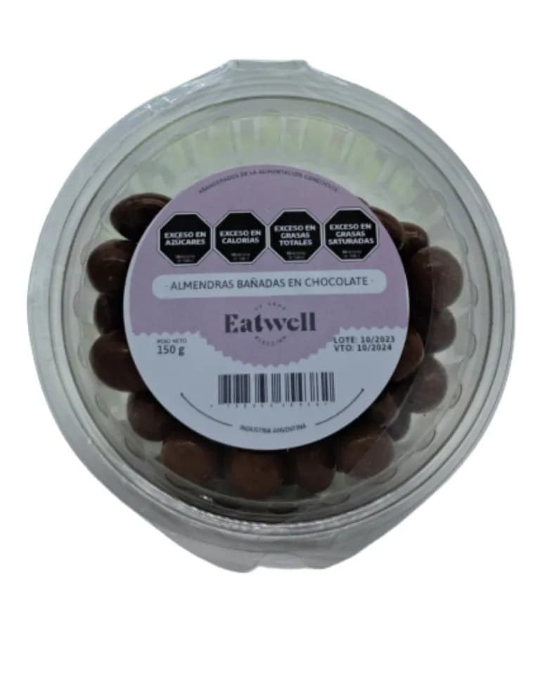 Almendras con chocolate bandeja