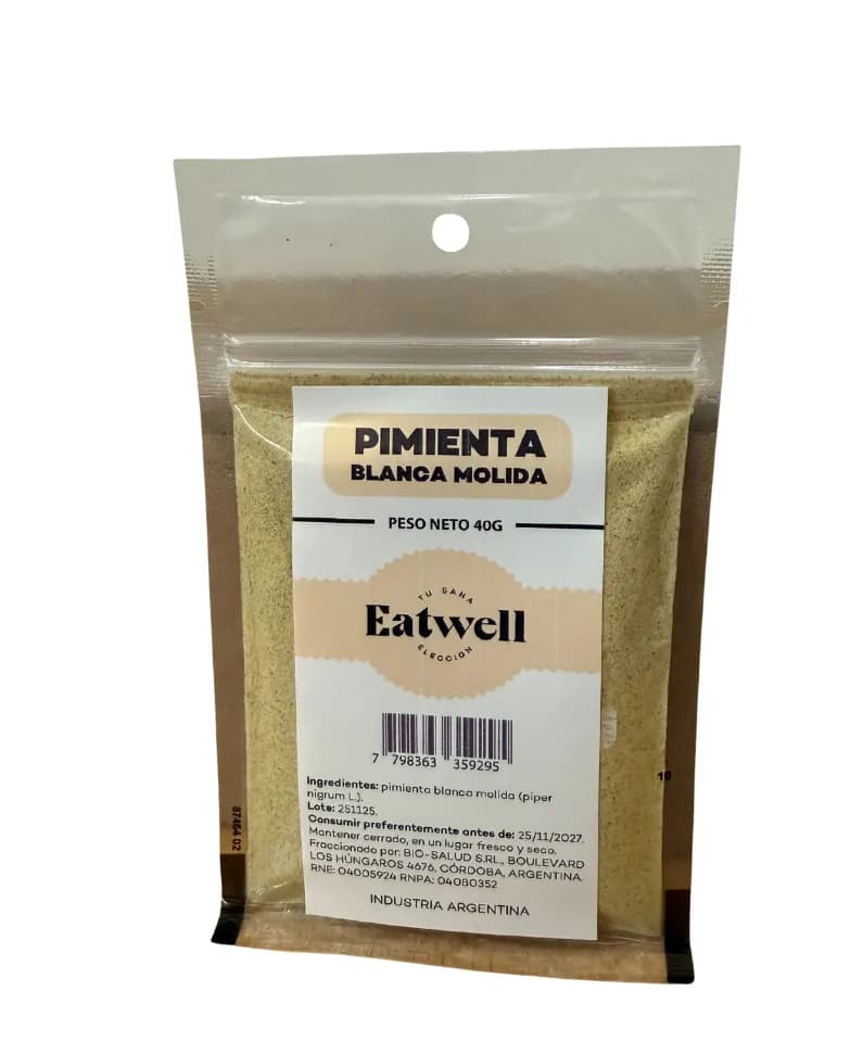 Pimienta blanca molida pouch eat