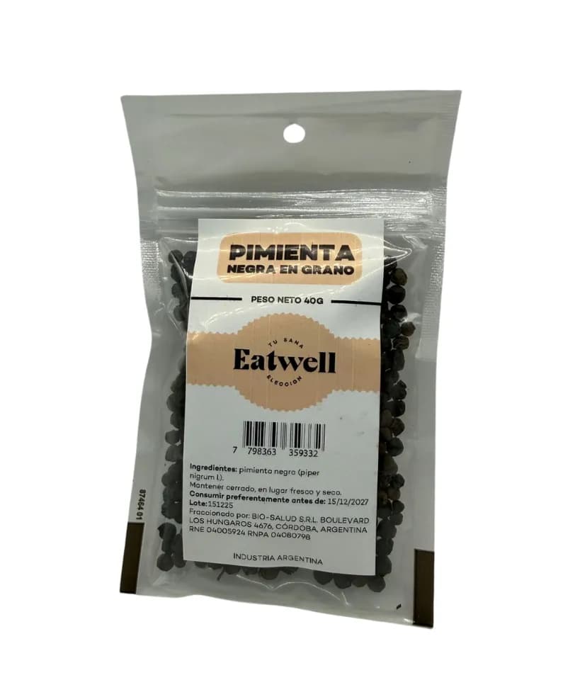 Pimienta negra en granos pouch eat