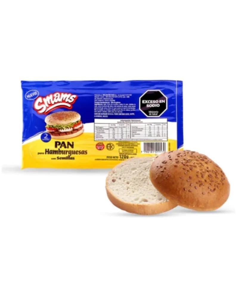 Pan de hamburguesas con semillas sma