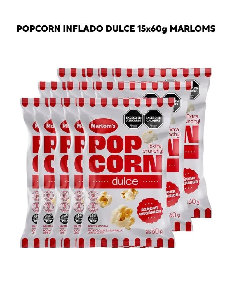 Popcorn inflado dulce 15x60g Marloms