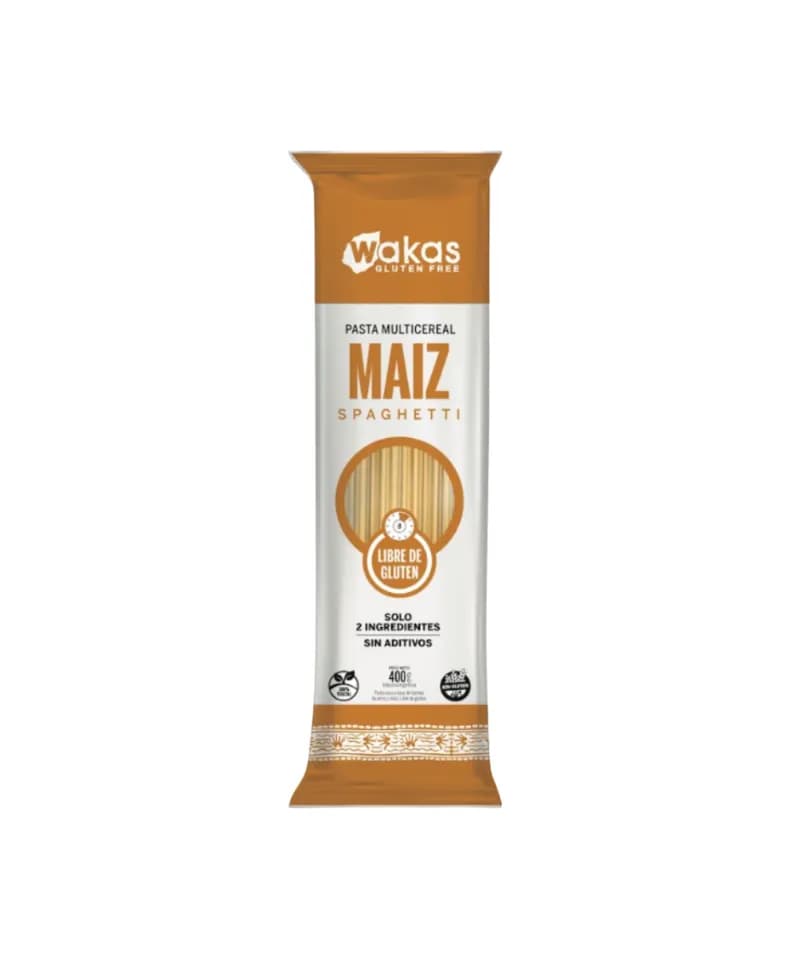 Fideos spaghetti de maiz sin tacc Wakas