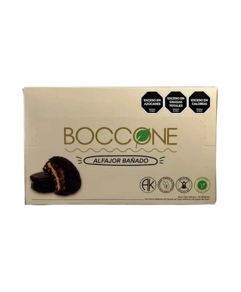 Alfajor de maicena y cacao12u x bocco