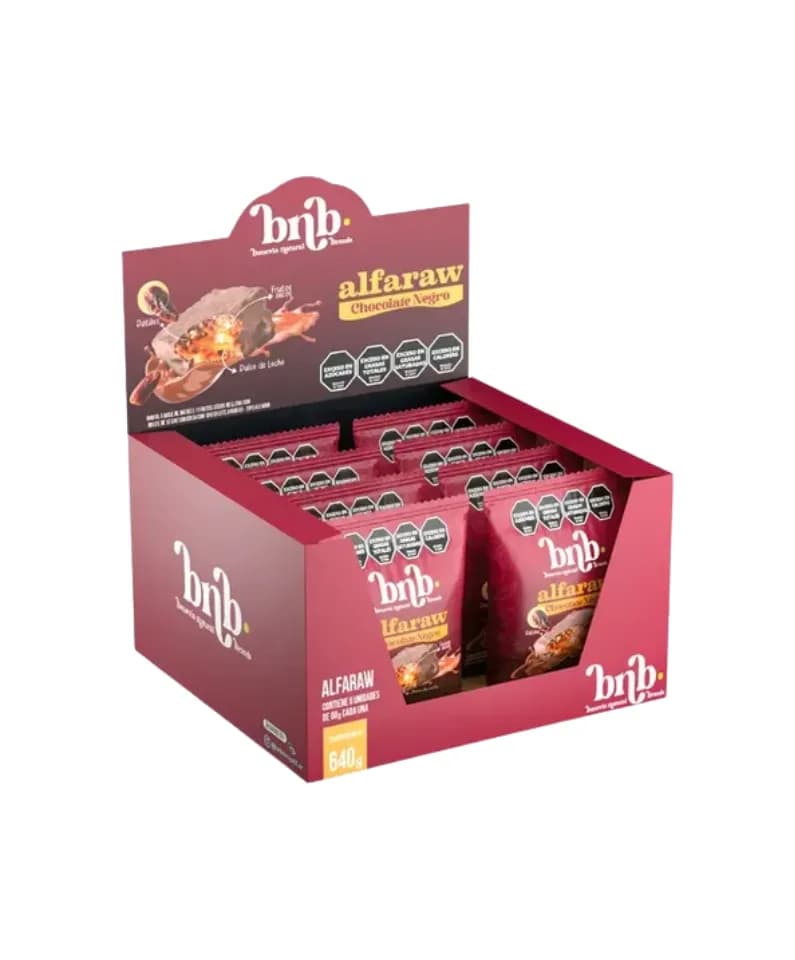 Alfajor raw chocolate negro Bnb
