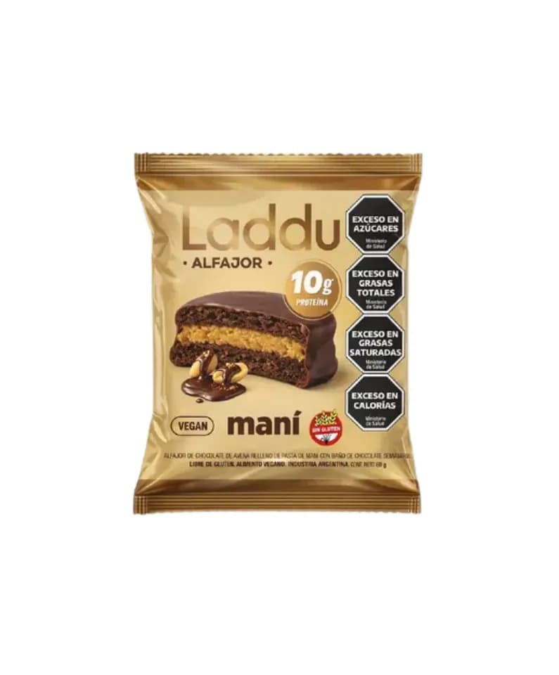 Laddu alfajor sin gluten 12x60g mani