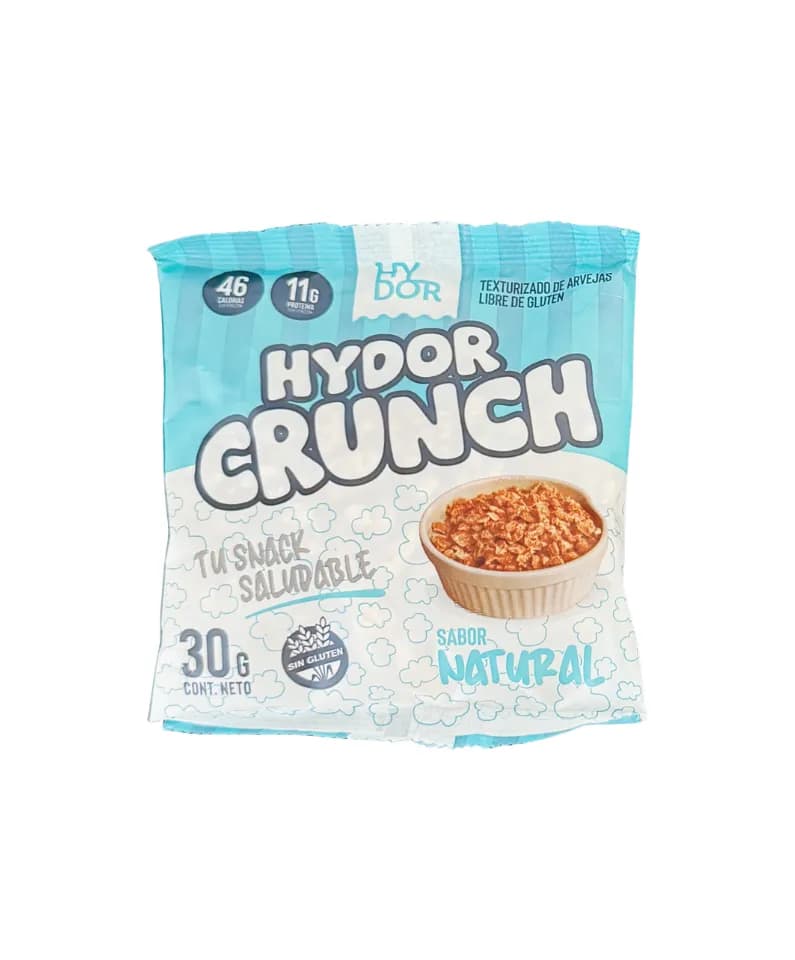 Hydor crunch snack proteina texturizado de arvejas