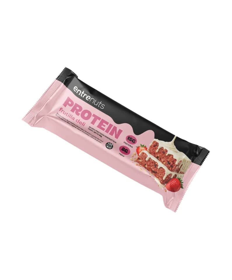 Barrita proteica 10x45g frutilla deli Entrenuts
