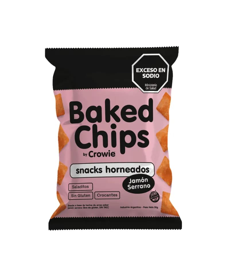 Snacks baked chips Crowie jamon