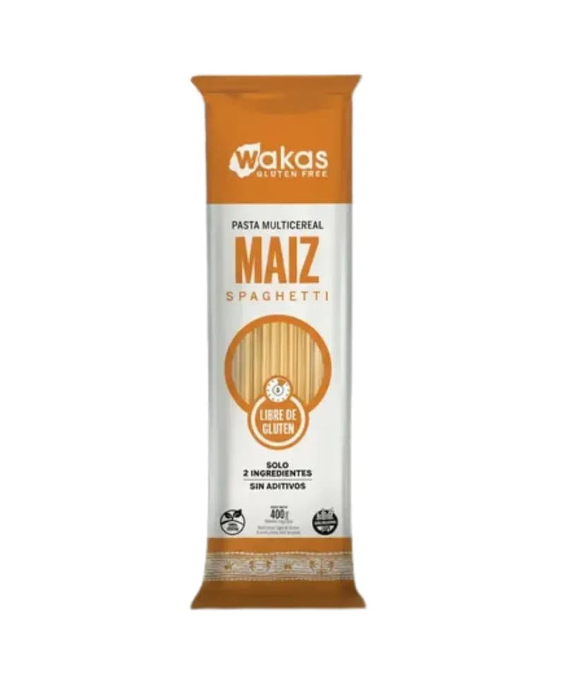 Fideos spaghetti de maiz Wakas