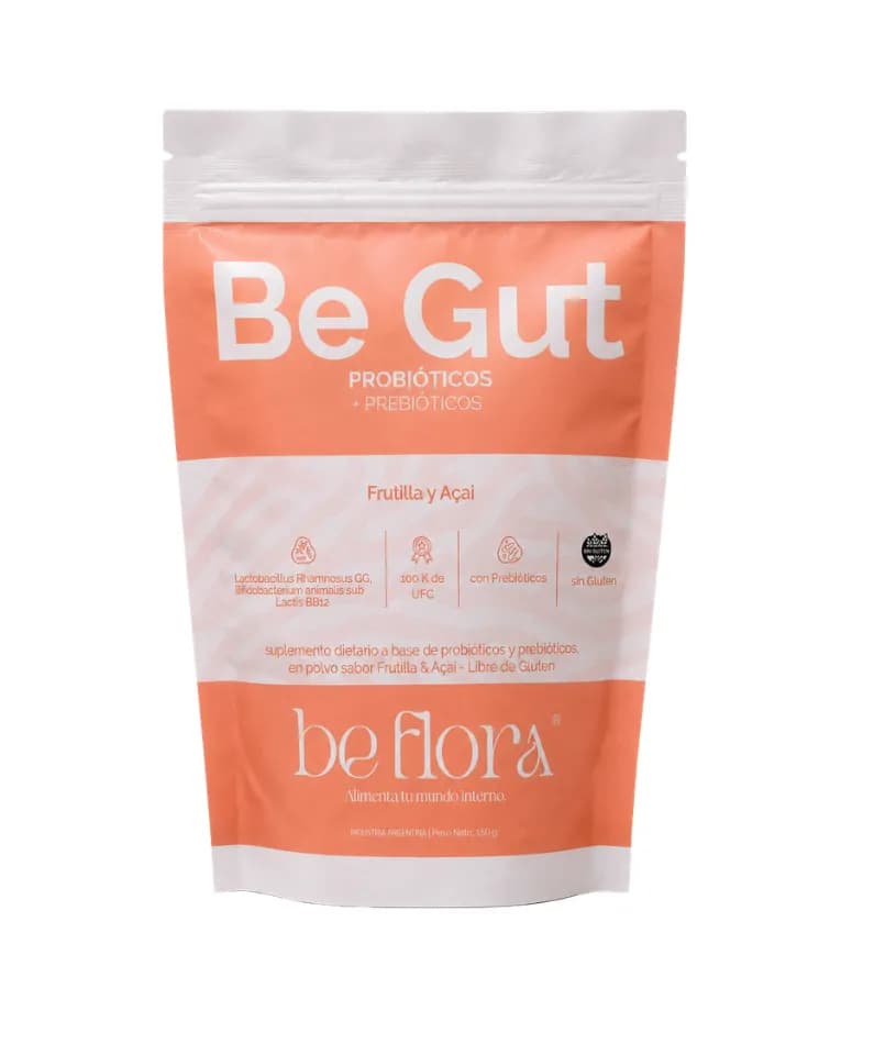Probiotico + prebiotico be Gut frutilla y acai