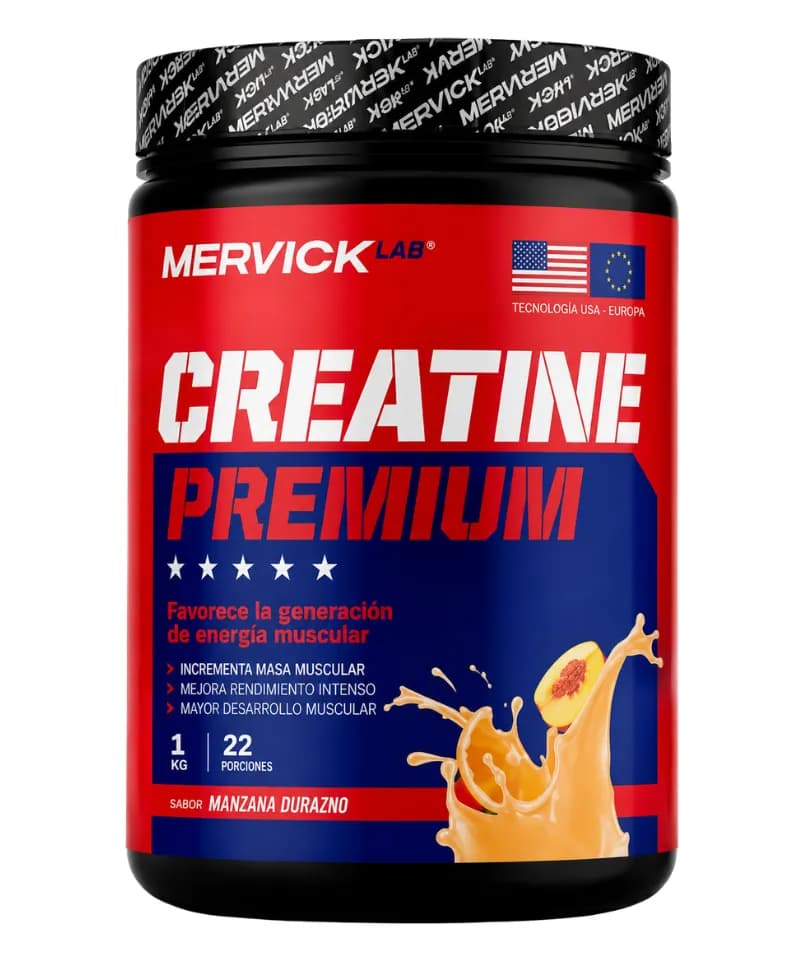 Creatina premium Mervick Lab sabor naranja durazno