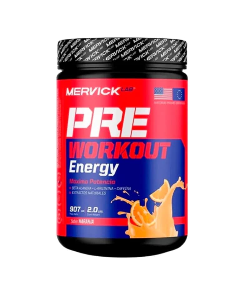 Pre workout energy Mervick Lab sabor naranja