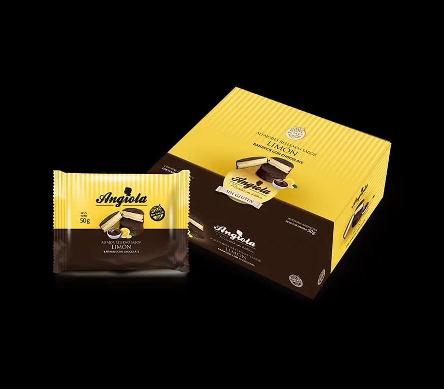 Alfajores de limon bañados Angiola