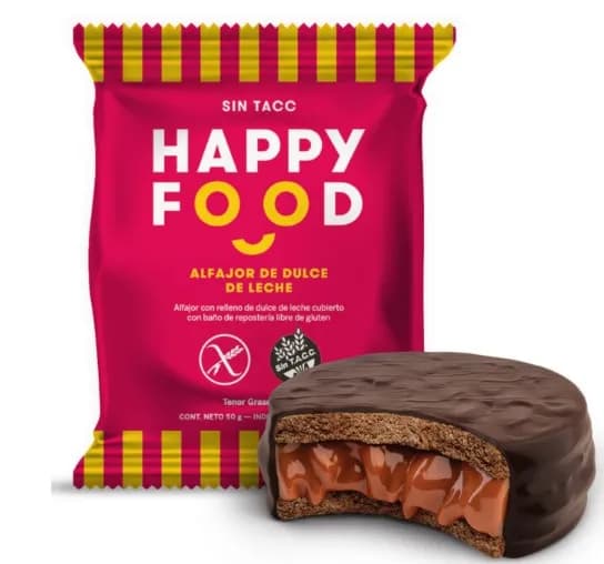 Alfajor de dulce de leche happy food
