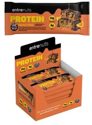 Barra proteica naranja-choco Entrenuts