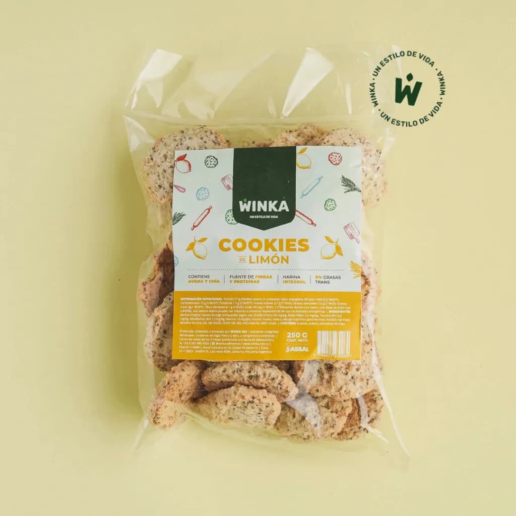 Cookies integrales limon Winka