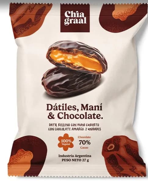 Datil relleno mani y choco Chia Graal