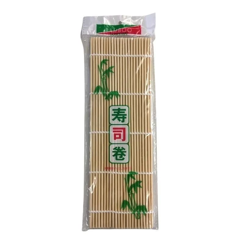 Esterilla p/sushi de madera amarilla 24x24cm
