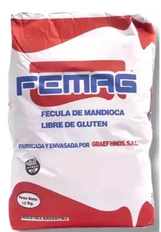 Fecula de mandioca sin gluten femag