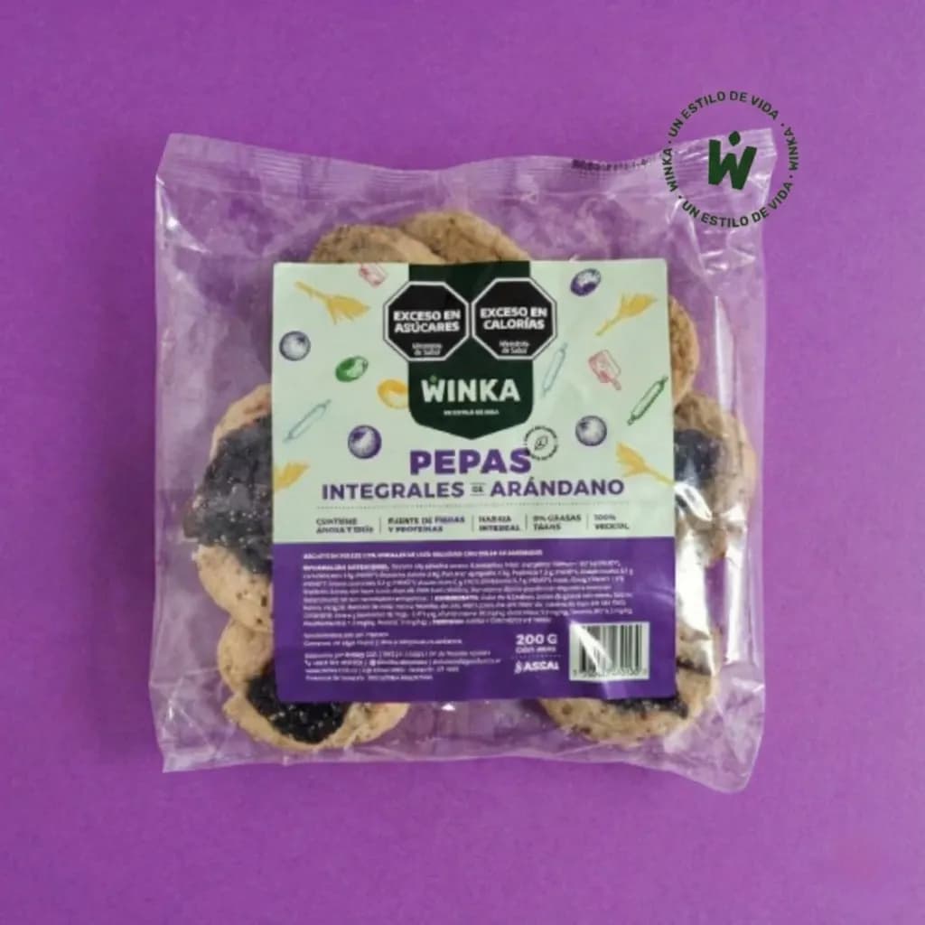 Pepas integrales arandano Winka