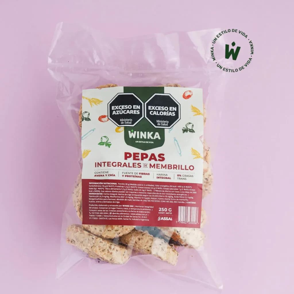 Pepas integrales membrillo Winka