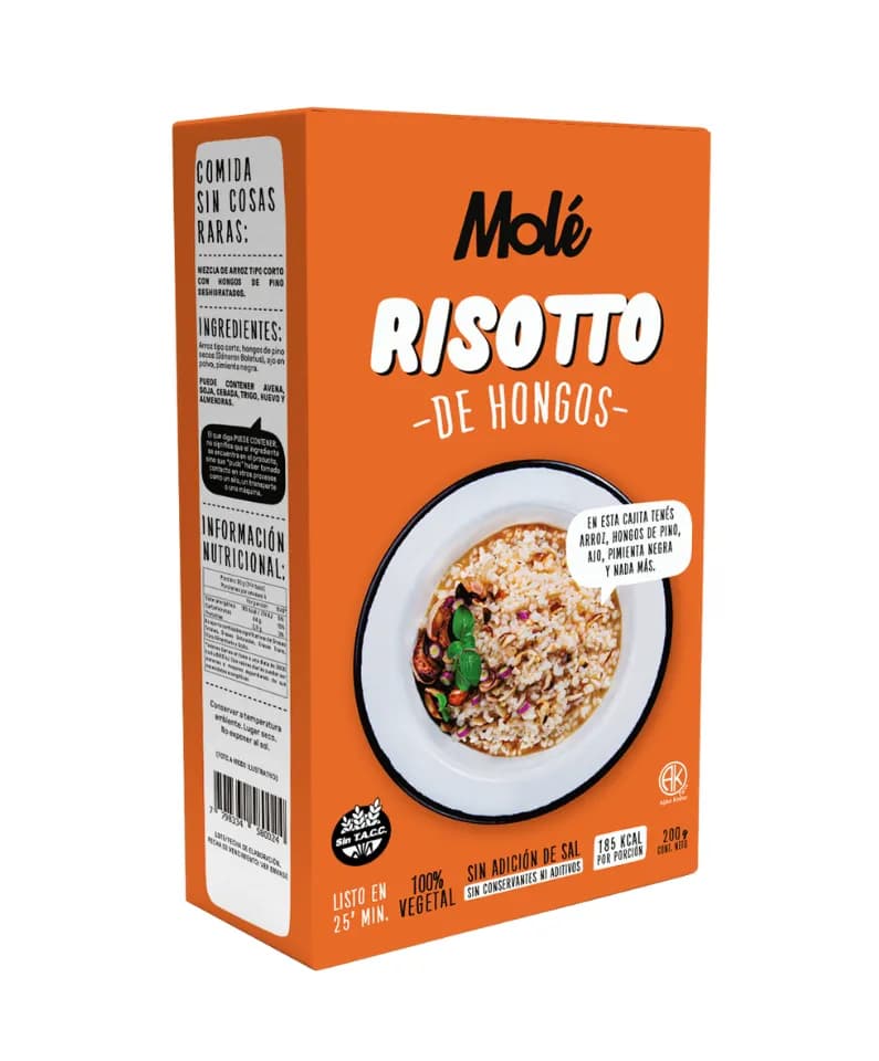 Risotto de Hongos proteico mole