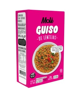 Guiso de lentejas proteico mole
