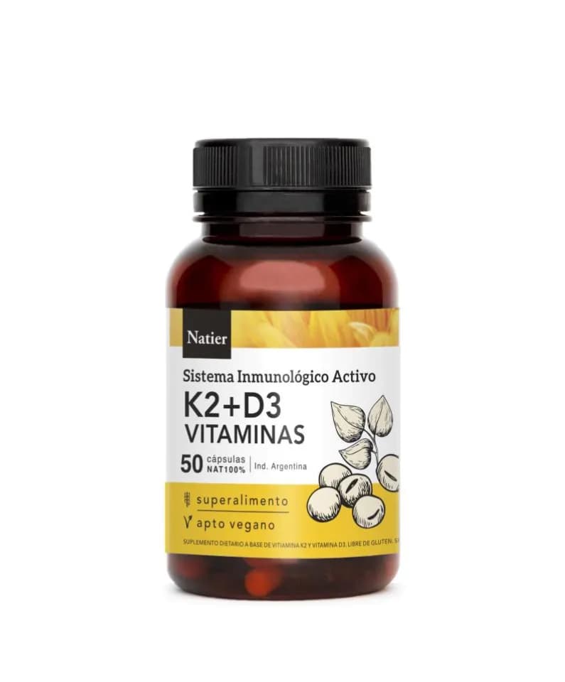 K2 + d3 vitaminas cápsulas Natier