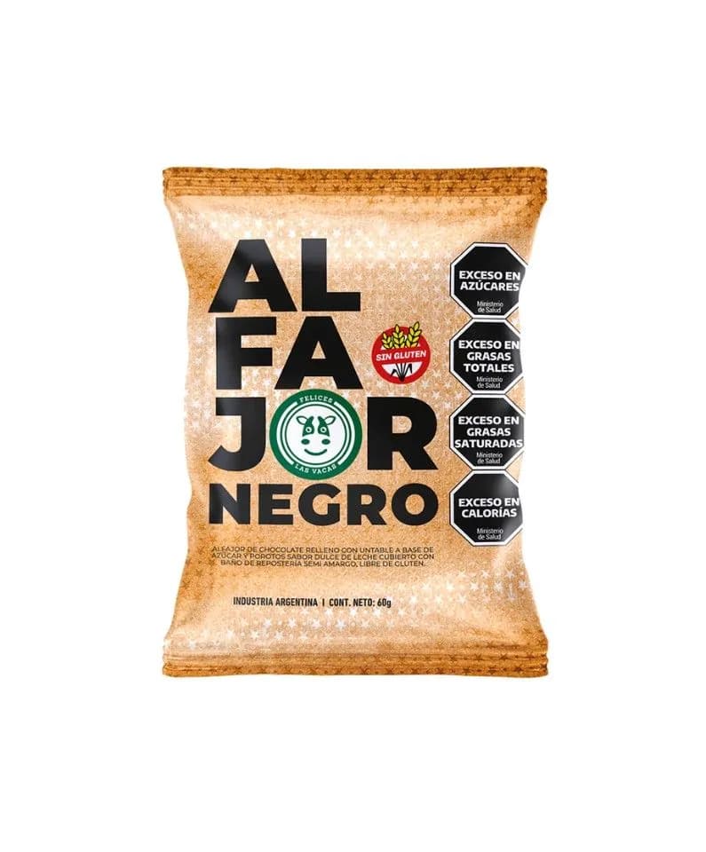 Alfajor choco negro sin tacc12ux60g feli ces Las Vacas