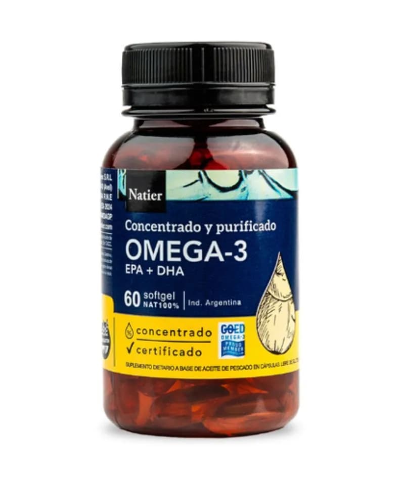 Omega 3 epa + dha 60 cápsulas Natier
