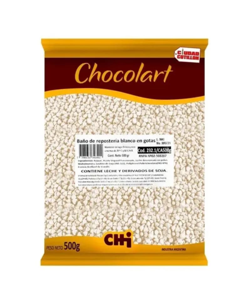 Gotas de chocolate blanco
