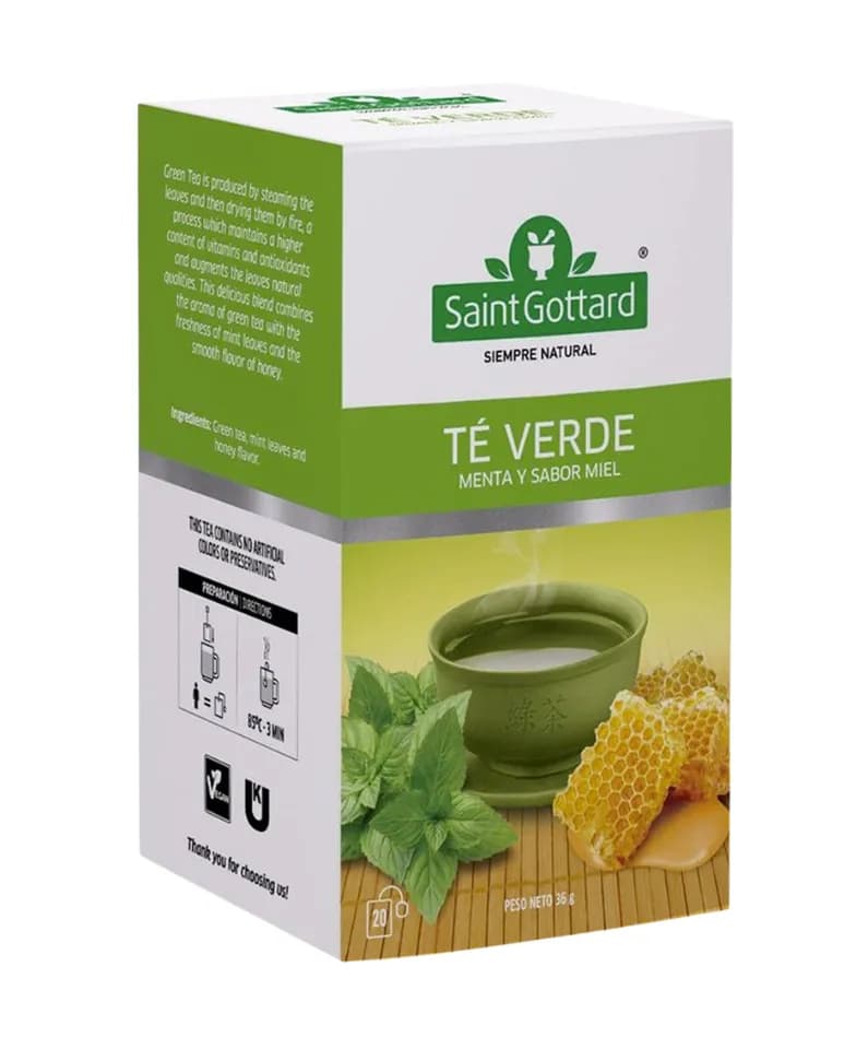 Te verde con menta sabor miel