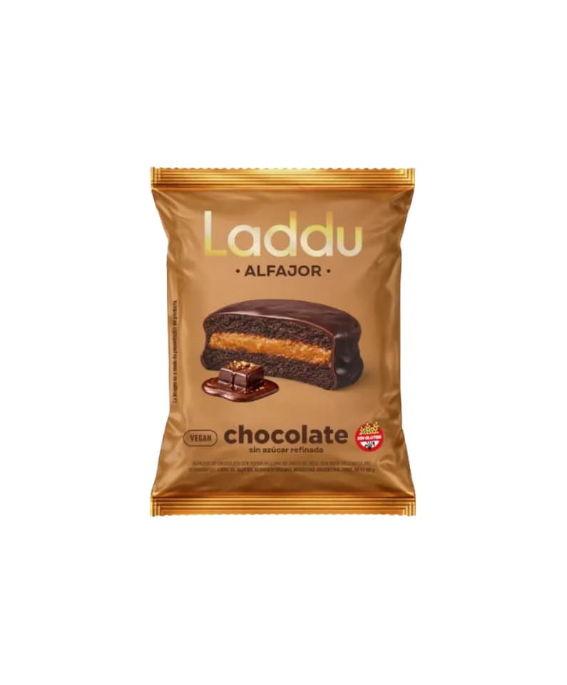 Laddu alfajor sin gluten 12x60g chocolat