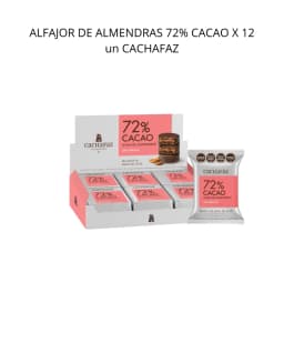 Alfajor de almendras 72% cacao Cachafaz